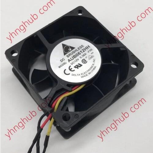 Delta Electronics AUB0612HH F00 DC 12V 0.36A 60x60x25mm 3-Wire Server Cooling Fan