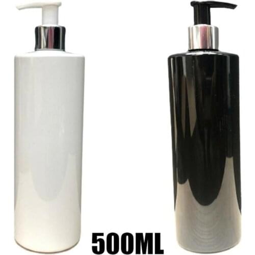 500ml empty refillable bottles pump pressing lotions essential oils cleanser liquid storage container jars for cosmetics