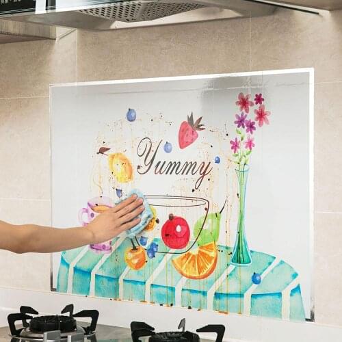 60x90CM Stove Oil Sticker Kitchen Cabinet Waterproof Wallpaper High Temperature Ceramic Tile Antifouling Wall Stickers