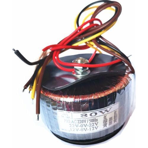 80W Dual 22V dual 12V Toroidal transformer power transformer AC220V/110V for LM1875 audio amplifier dac