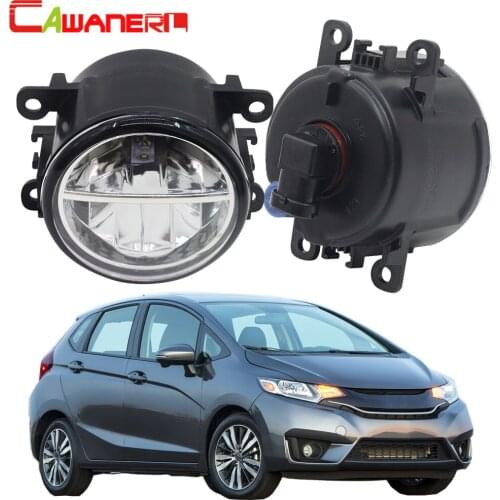 Cawanerl For Honda Fit 2015 Onwards Car Light Source 4000LM LED Fog Light Bulb Daytime Running Lamp DRL 6000K White 12V 2 Pieces