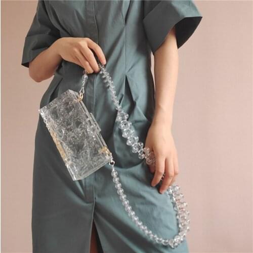 【wonder lamar】design fashion acrylic chain handbag designer acrylic handmade clutch bag