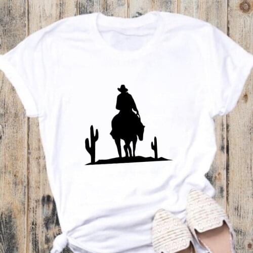 Leisure Aesthetic tshirt tee tops female 2021 Summer Women T-shirt Horse graphic Print T Shirt Ladies Short Sleeve O-neck tshirt