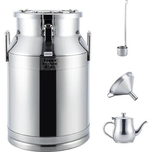 Thick Seal Barrel 304 Stainless Steel Bulk Food Storage Transport Container Milk Wine Tea Leaf Peanut Oil Bucket