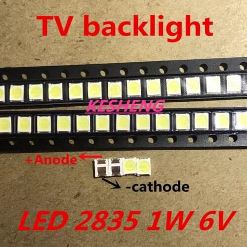 Jufei 3528 SMD LED 2835 6 V bianco Freddo 96LM Per La TV LCD Retroilluminazione Applicazione 1000