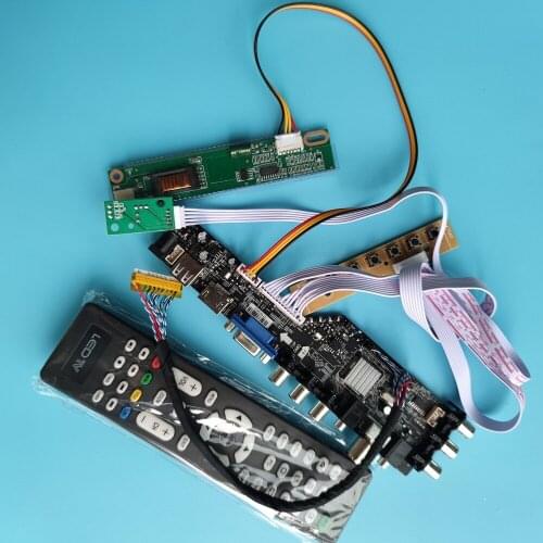 Kit For LP154WX4 TL HDMI Digital VGA 1 CCFL 30pin 1280X800 TV USB AV LCD DVB-C DVB-T board Panel Controller 15.4" remote Panel