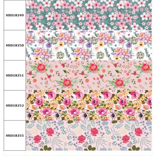 DIY-Material Rose Flower Print Grosgrain/Satin Ribbon 10 Yards for Hair Tie Hair Accessories Handmade Materials 1-1/2" 38mm