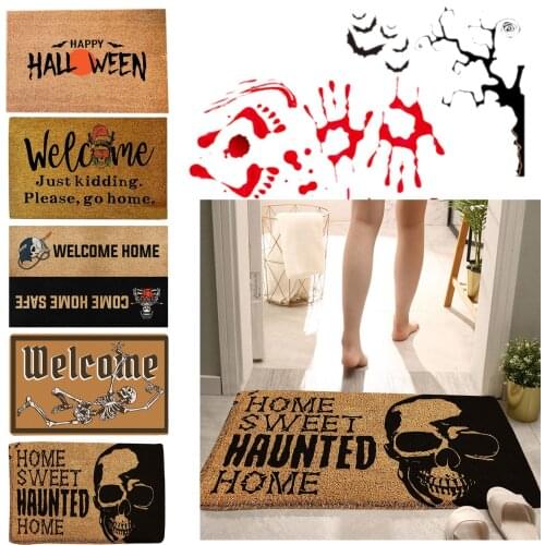 40*60cm Halloween Doormat Blanket Personal Doormat Noslip Absorb Water Bath Mat Bathroom Home Kitchen Bedroon Floor Mat Entrance