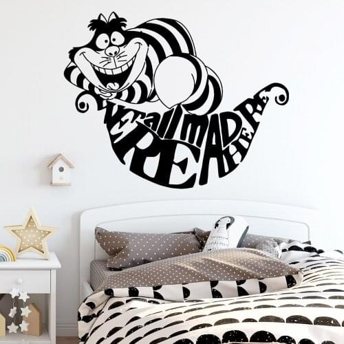 Beauty cat Family Wall Stickers Mural Art Home Decor For Living Room Bedroom Sticker Mural Decorative Vinyl Wall Stickers
