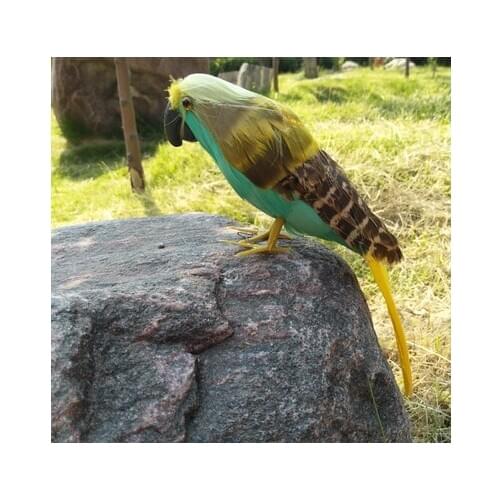 About 32cm colourful feathers parrot model budgerigar parrot bird stage prop,garden decoration birthday gift w2019