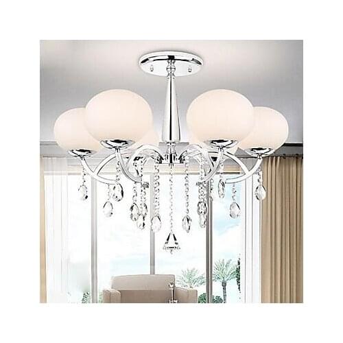 Chandelier , Modern Electroplated Feature for Crystal Metal Living Room / Dining Room 110-220V Chandelier Including bulb