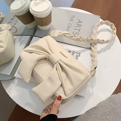 Small PU Leather Crossbody Bags For Women 2020 Braided Shoulder Strap Shoulder Messenger Bag Female Travel Handbags and Purses