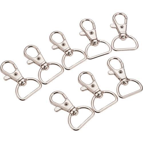 10Pcs Metal Swivel Trigger Lobster Clasp Snap Hook Key Chain Ring Paracord Lanyard DIY Craft Outdoor Backpack Bag Parts Buckles