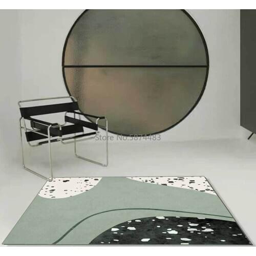 Fashion and Fresh Avocado Green Nordic Geometric Living Room Bedroom Bedside Carpet Floor Mats Custom