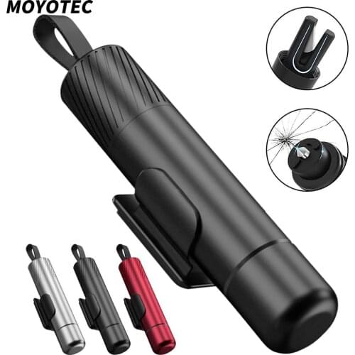MOYOTEC Car Safety Hammer Window Glass Breaker Car Emergency Kit Stainless Steel Emergency Escape Tool Window Breaker