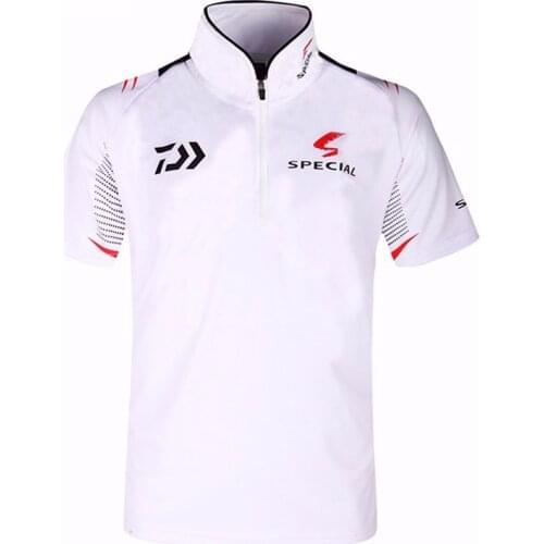 2022 New DAIWA Men Fishing Clothes UV Sunscreen Breathable Fiber Fishing Shirts Profesional Short Sleeve Fishing Shirt Male