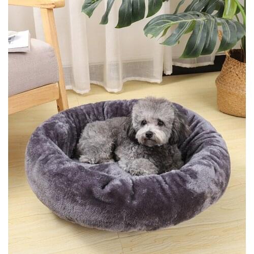 Soft And Comfortable Dog Bed Sofa Plush Cat Bed Round Winter Warm Pet Dog Mat Suitable For Small Dogs Cat Pet Bed