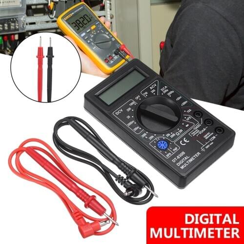 Handheld Digital Multimeter LCD Display AC/DC Ammeter Voltmeter Ohmmeter Voltage Tester Meter