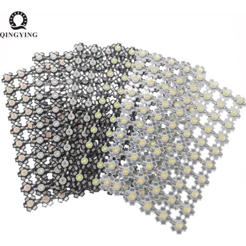 Wholesale 25pcs/100pcs 1W 3W High Power LED Diodes Warm Cold White/Natural White/Red/Green/Blue/Royal Blue With 20mm Star PCB