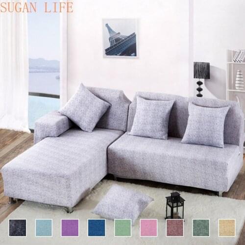 2 pieces Covers for L Shaped Sofa Living Room Corner Sofa Covers Sectional Couch Slipcover Cross Pattern Stretch Elastic Spandex