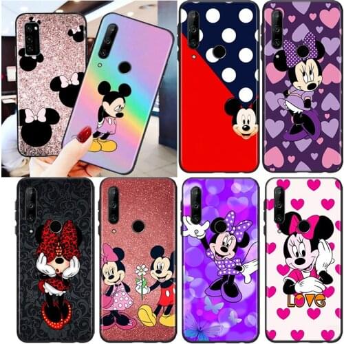 Cute Mickey Mouse For Honor 8S 8C 8X MAX 8A 8 7S 7A 7C Play 3E Prime Pro 2020 2019 Silicone Black Phone Case