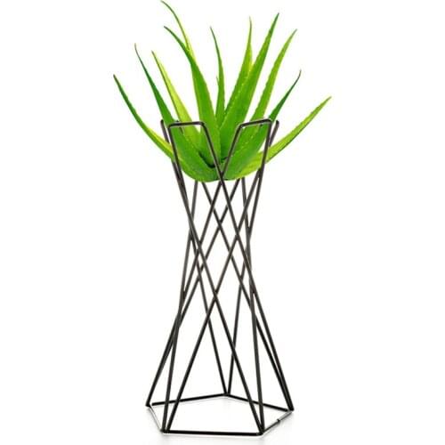 Flower Racks Modern Style Plant Containers Geometric Iron Holder for Balcony Indoor Table Decoration Plant Stand Garden Supplies