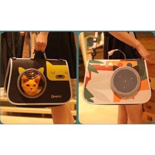Pet Cat Bag Outside Portable Transparent One Shoulder Backpack Capsule Dog Cat Bag Cat Cage Cat Supplies