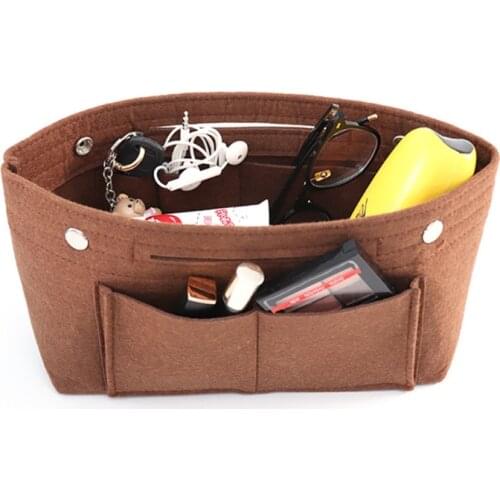 Handbag Organizer Bag Purse Insert Bag Felt Multi Pocket Liner Tote Q1QA