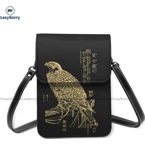 Falcon Shoulder Bag Reusable Leather Work Mobile Phone Bag Female Gifts Bags