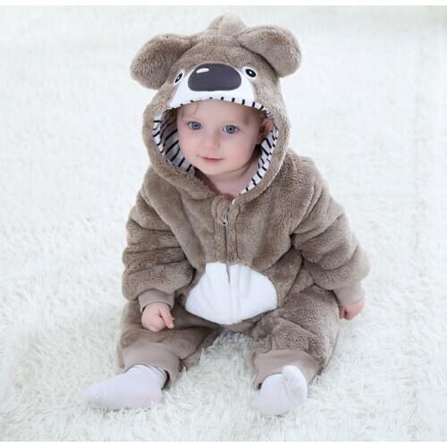 Umorden Infant Toddler Cartoon Koala Bear Costume Kigurumi for Baby Boys Girls Bodysuit Jumpsuit Onesie Flannel Comfortable