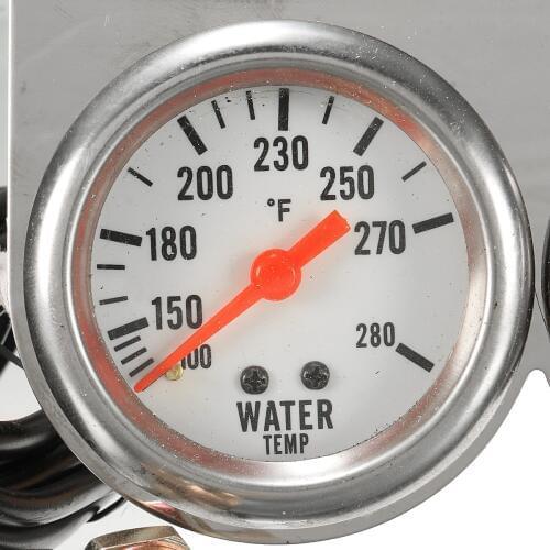 Universal 2.27" 3 Gauge Water Temp Volt Oil Pressure Kit With Panel with complete installation accessories For most hot rods