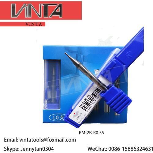 Tungsten steelcnc carbide end milling cutter PM-2B-R0.5S/R0.75S/R1.0S/R1.25S/R1.5S/R2.0S processing 55 degree ball cutter