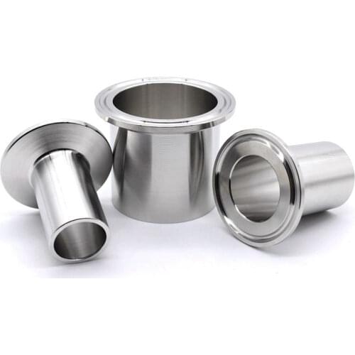 19 25 32 38 45 51 57-108mm OD 1.5" 2" -4" Tri Clamp 50mm Height SUS 304 Stainless Sanitary Weld Ferrule Fitting HomeBrew