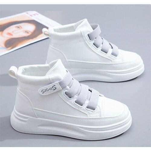 White Vulcanize Shoes for Women 2021 Womens Shoes Breathable Autumn Popular Korean Style Students Couples Running Sneakers