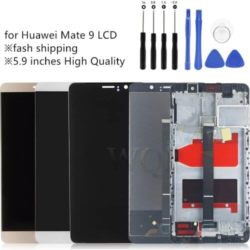 For Huawei Mate 9 LCD with frame Display +Touch Screen Sensor Complete Digitizer Glass Assembly Replacement For Mate 9 screen