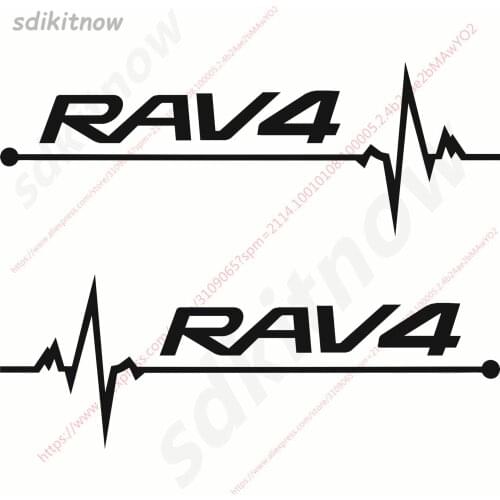 1pair Heart Car Sports Decal Sticker Styling Windows Door Decoration For TOYOTA RAV4 2008 2013 2017 2018 accessories