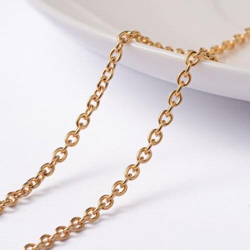 10m/Roll 304 Stainless Steel Unwelded Oval Cable Chains for jewelry making DIY Bracelet Necklace Accessorie 3x2x0.6mm with Spool