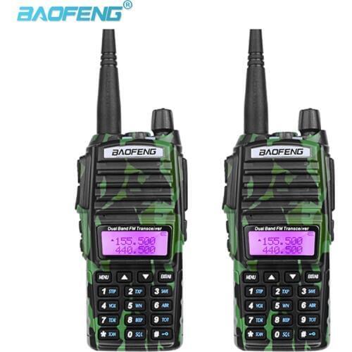 2PCS Baofeng UV-82 Walkie Talkie CB Radio UV82 Portable Two Way Radio FM Radio Transceiver Long Range Dual Band baofeng UV 82