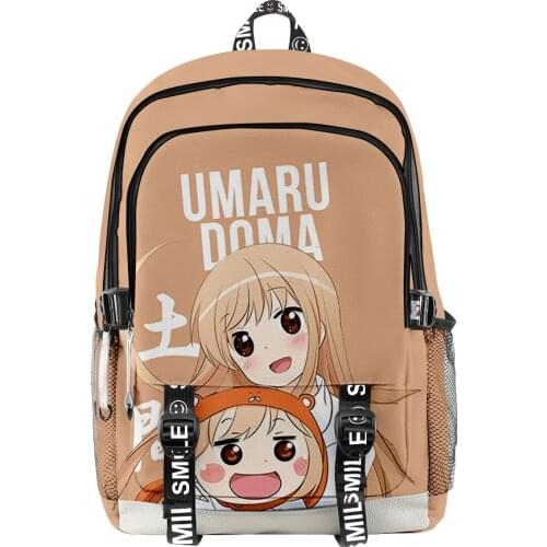 2021 3D Himouto! Umaru-chan Men Women Backpack Fabric Oxford School Bag Fashion Style Teenager Girl Child Bag Travel Backpack