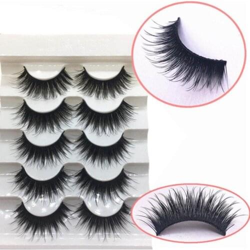 5Pairs 3D Natural False Eyelashes Long Thick Mixed Fake Eye Lashes Makeup Mink Extension Silk Eyelashes Makeup Tool New 2021