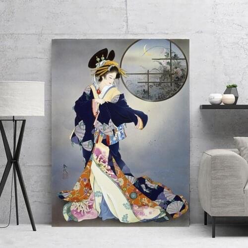 Diamond embroidery anime kimono woman rhinestone cross stitch 5d diamond painting complete Japanese women mosaic home decoration