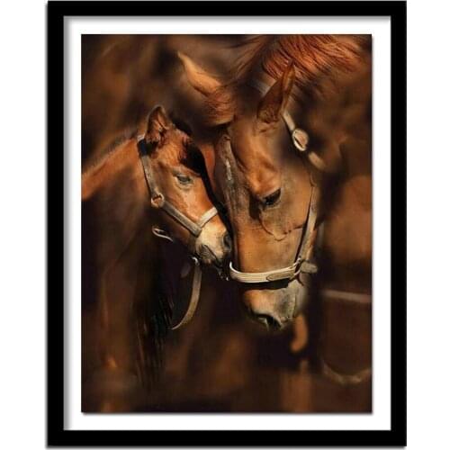 Diamond embroidery animal, 5D diamond cross stitch resin full diamond sets unfinished decorative, Diy Diamond painting horse