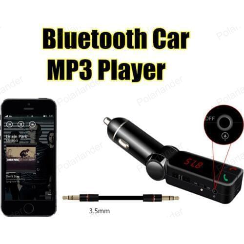 New Sale Car MP3 PlayerBluetooth FM transmitter audio with modulator FM Car Handsfree LCD screen