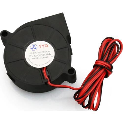 BGEKTOTH High Quality Cooling Fan 1PC Cooling 12V DC 50mm Blow Radial Cooling Fan Hotend Extruder For RepRap 3D Printer New