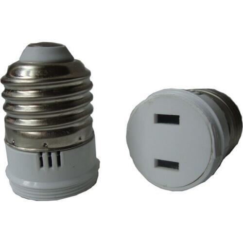 Household 220V E27 Base to Plug Screw e27 Lamp Holder to US 2 Hole Flat Socket American Standard