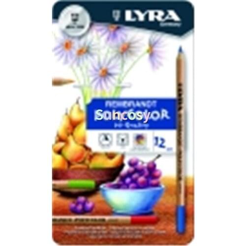 Lyra Rembrandt Non-Toxic Pre-Sharpened Polycolor Colored Pencil, Pack 12