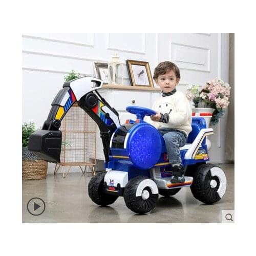 Childrens excavator toy car can sit and ride the baby oversized boy electric remote control engineering vehicle