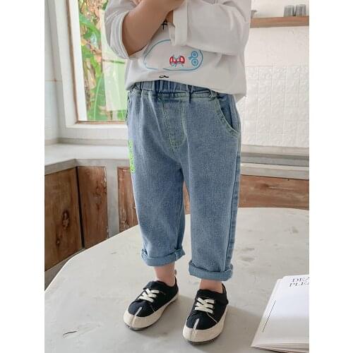 Cartoons Baby Spring Autumn Jeans Pants For Boys Children Kids Trousers Clothing High Quality Teenagers 2021