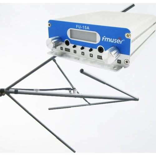 FMUSER FU-15A FM Broadcast Transmitter +CP100 Circularly Polarized Antenna for Church, Car Drive-in Sunday Service