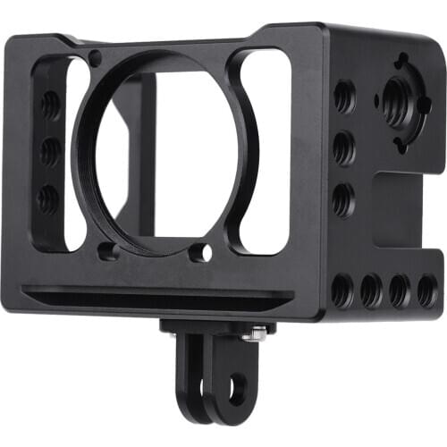 Camera Vlog Cage Protective Camera Cage with 1/4 3/8Inch Screw Holes for Sony RX0 II Digital Camera Microphone Tripod Fill Light